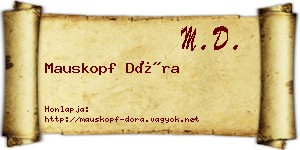 Mauskopf Dóra névjegykártya